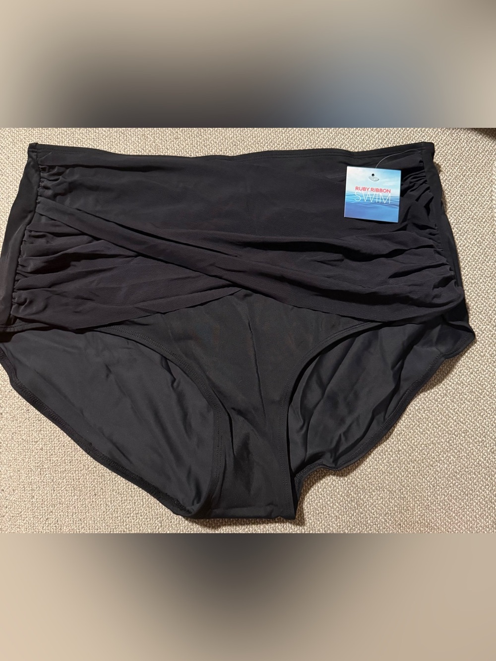 Ruby Ribbon Ruched swim bottom new xxl